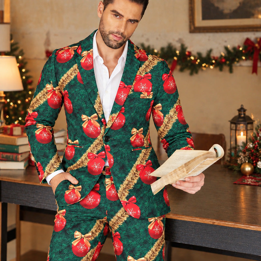 Herrenanzug mit Marmordruck – Kühnes modernes Statement-Outfit
