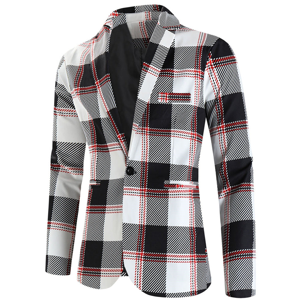 Men's Classic Plaid Blazer #X6111 - Blazers | Multicolour / M