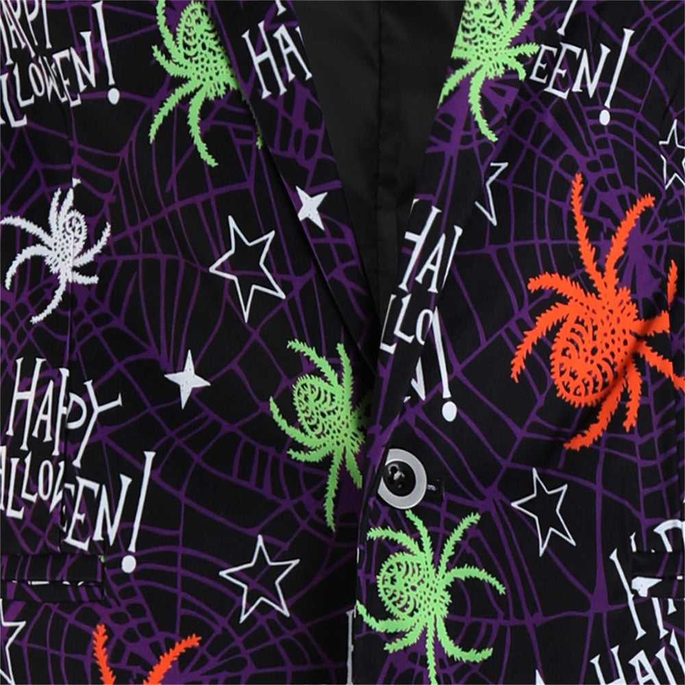 Men's Spider Print Blazer #X123 - Blazers | Multicolour / M