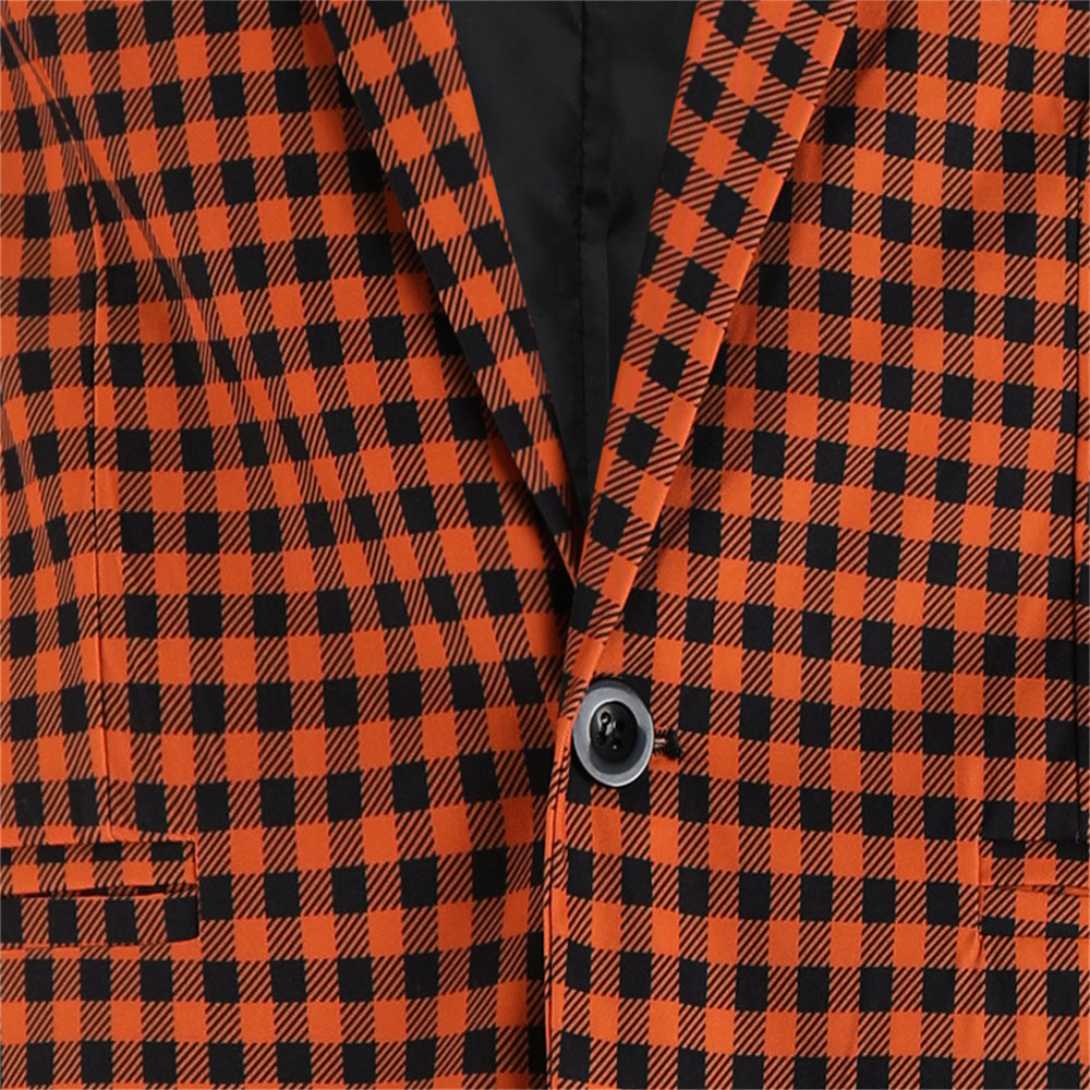 Men’s Plaid Suit #2TZ6032 - Suits | Royal Blue / M