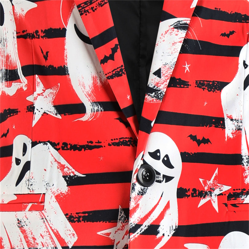 Men's Halloween Print Blazer #X124 - Blazers | Multicolour / M