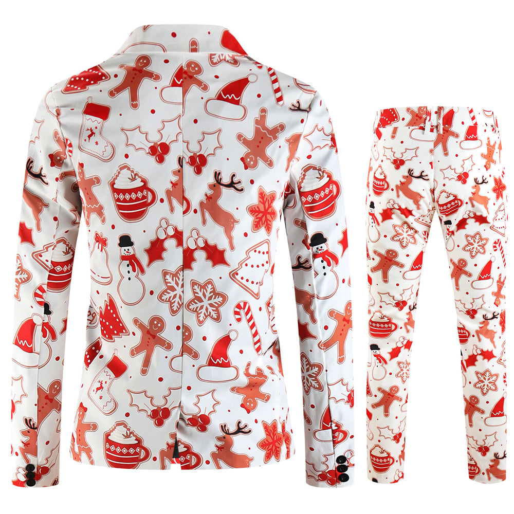 Men's Christmas Printed Suit #2TZ654 - Suits | Multicolour / M