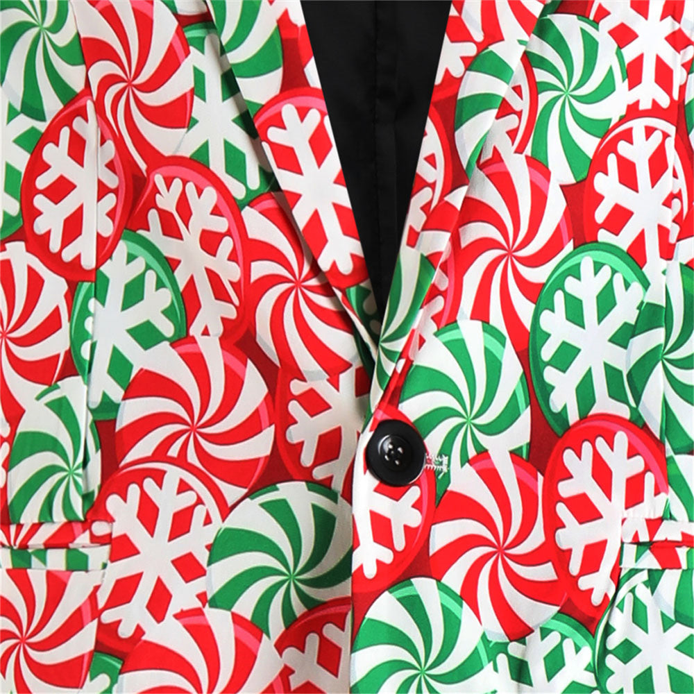 Men's Colorful Printed Blazer #X127 - Blazers | Multicolour / M