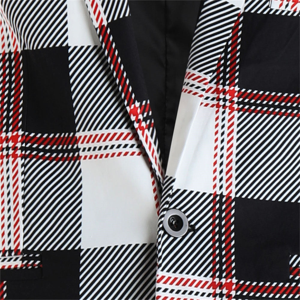 Men's Classic Plaid Blazer #X6111 - Blazers | Multicolour / M