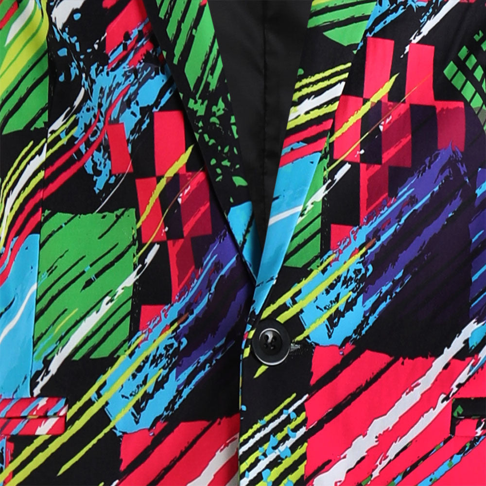 Men's Colorful Gradient Blazer #X1215 - Blazers | Multicolour / M