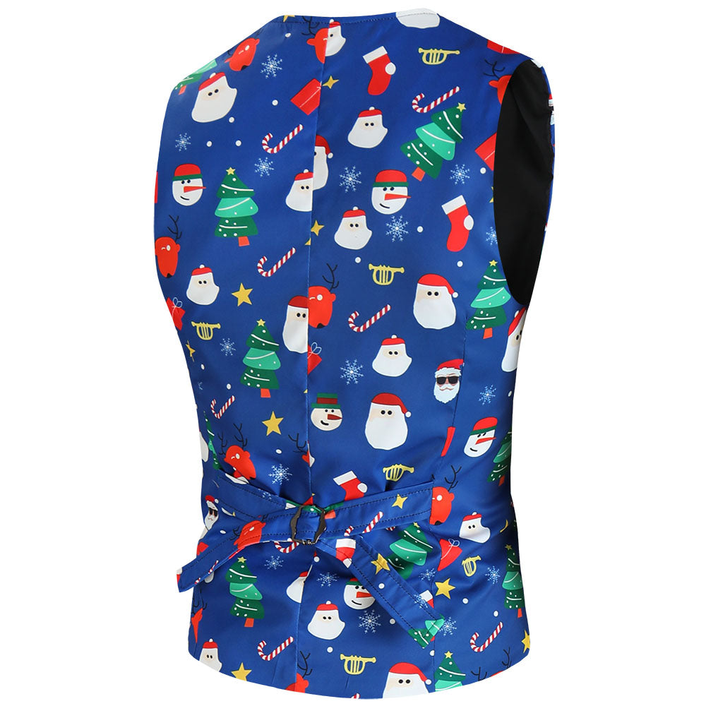Men's Christmas Three-Piece Suit #3TZMK639 - Suits | Blue / M