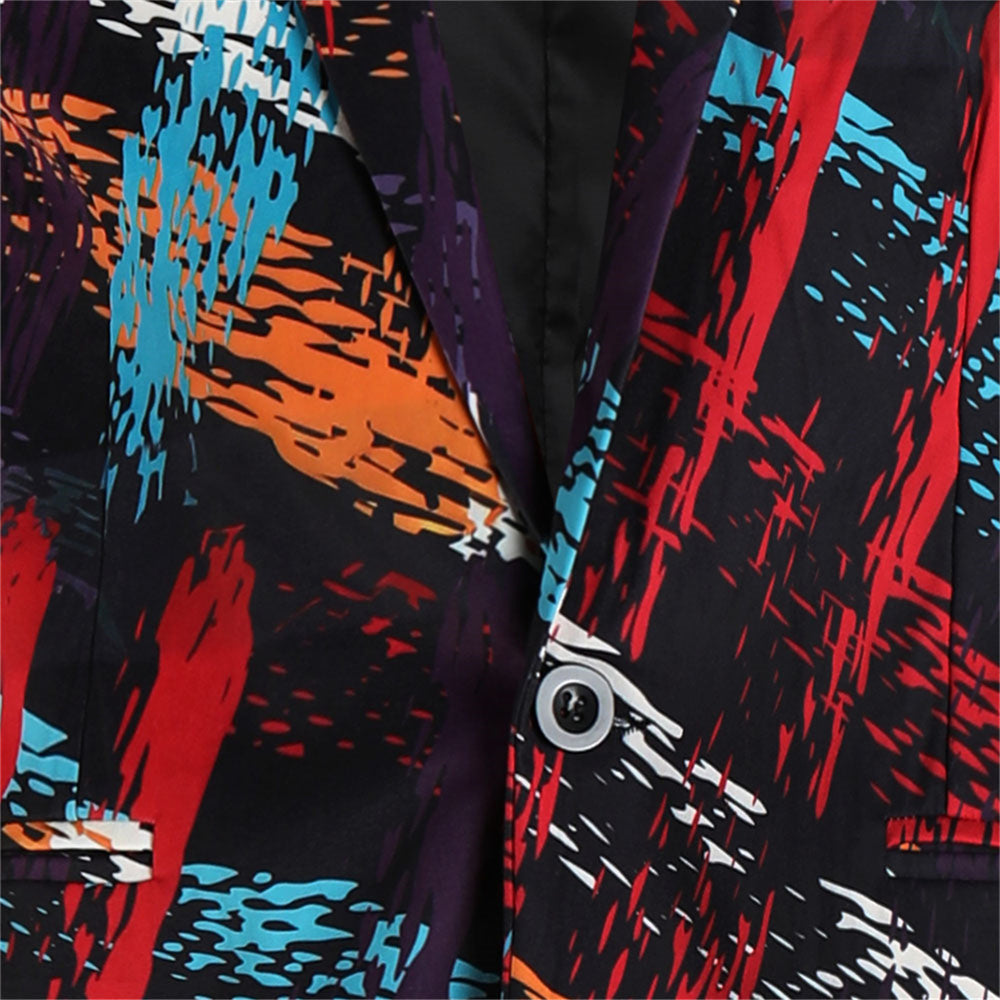 Men's Bold Print Blazer #X1209 - Blazers | Multicolour / M