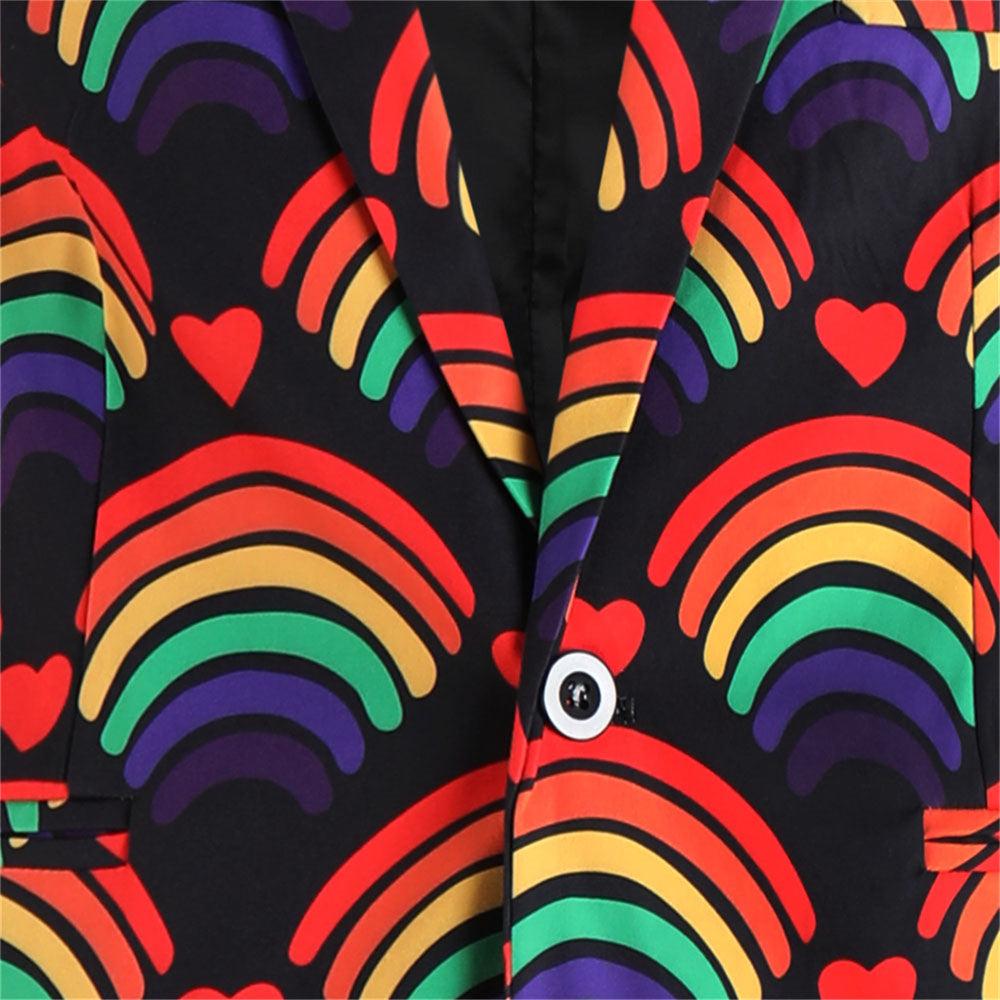 Men's Multicolor Printed Blazer #X1902 - Blazers | Multicolour / M