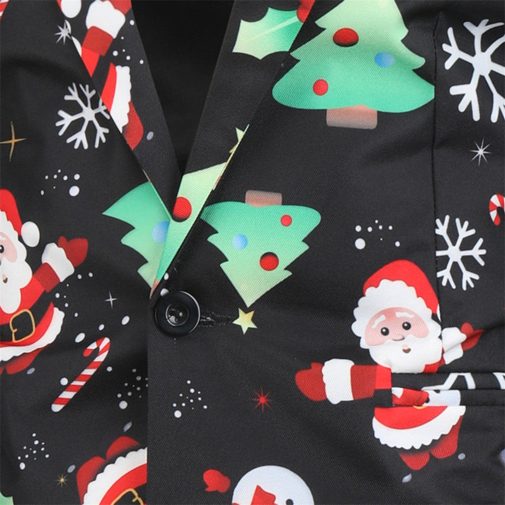 Men's Christmas Print Blazer #X24 - Blazers | Multicolour / M