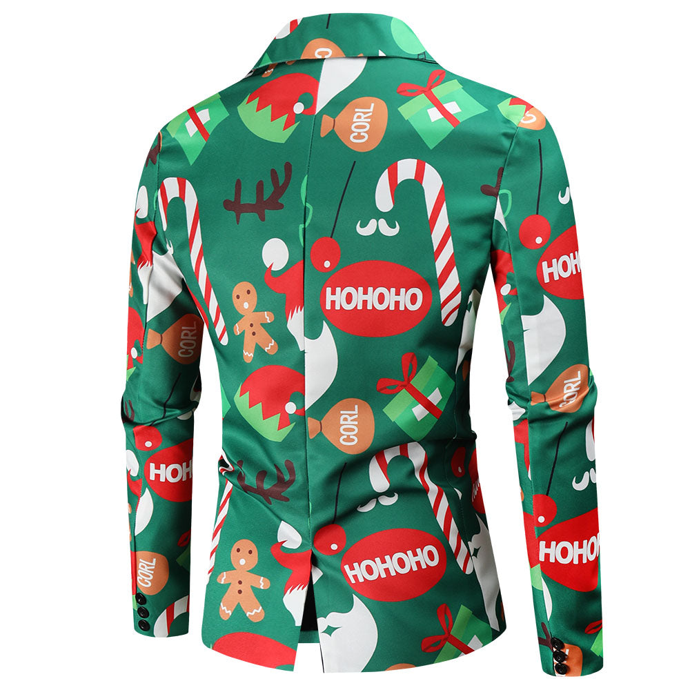 Men's Christmas Three Piece Suit #3TZMK50 - Suits | Multicolour / M