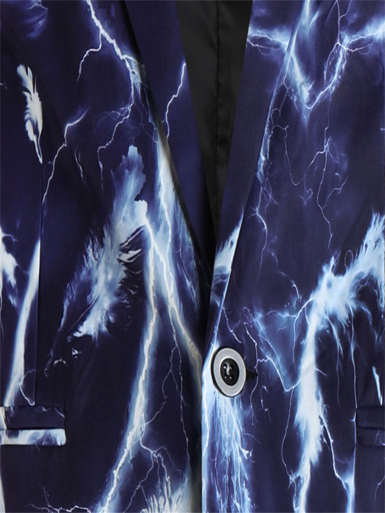 Men's Lightning Print Blazer - Stylish & Comfortable - | Multicolour / M