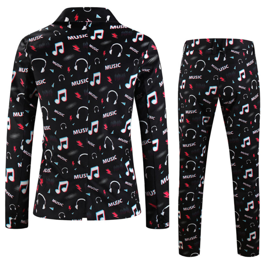 Men’s Melody Print Suit #2TZ-XX1133 - Suits | Multicolour / M