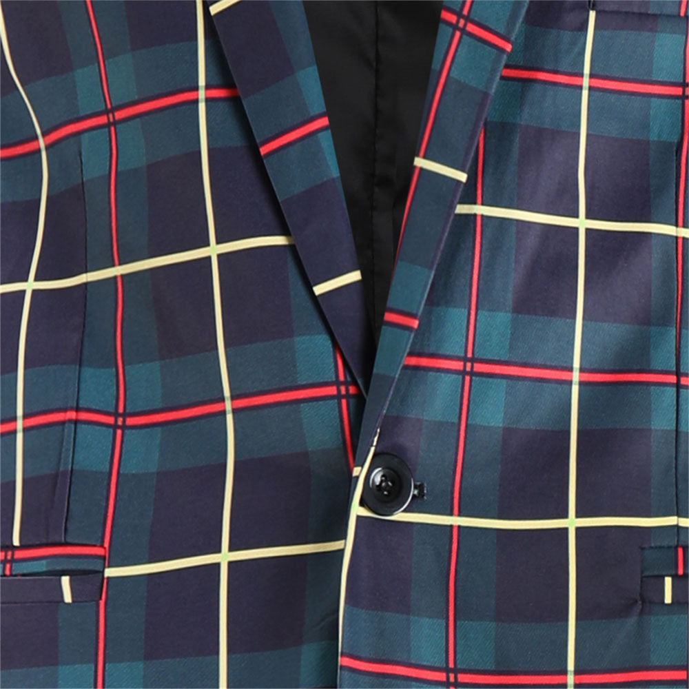 Men's Classic Check Blazer #X6205 - Blazers | Multicolour / M