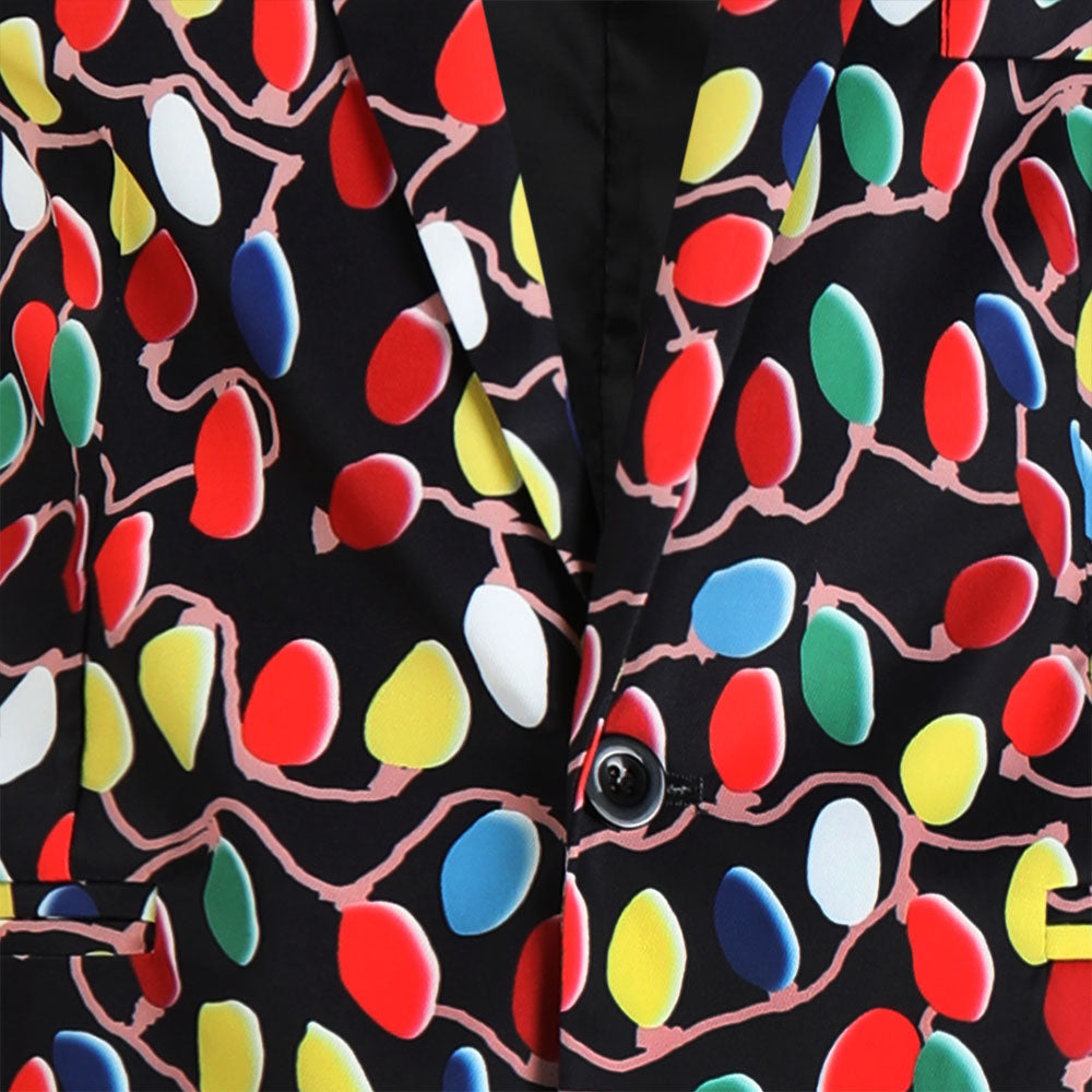 Men's Christmas Print Blazer #X635 - Blazers | Multicolour / M