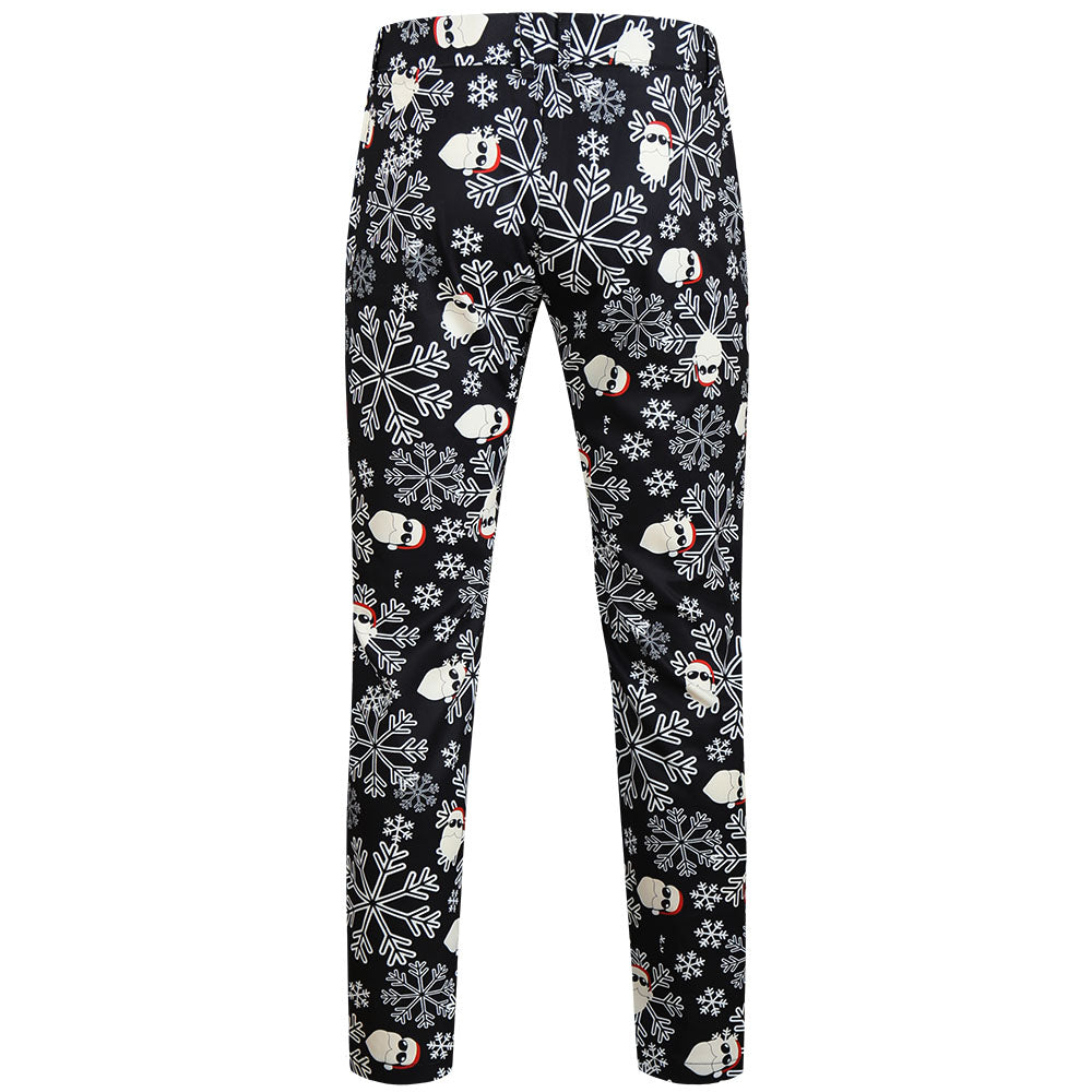 Men's Christmas Printed Suit #2TZ642 - Suits | Black / M