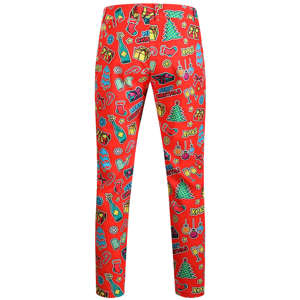 Men's Stylish Christmas Print Suit #2TZ636 - Suits | Multicolour / M
