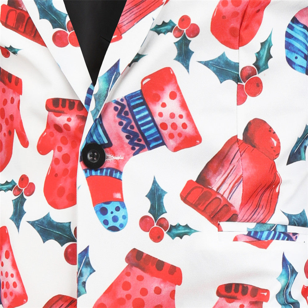 Men's Printed Three Piece Suit #3TZMK30 - Suits | Multicolour / M