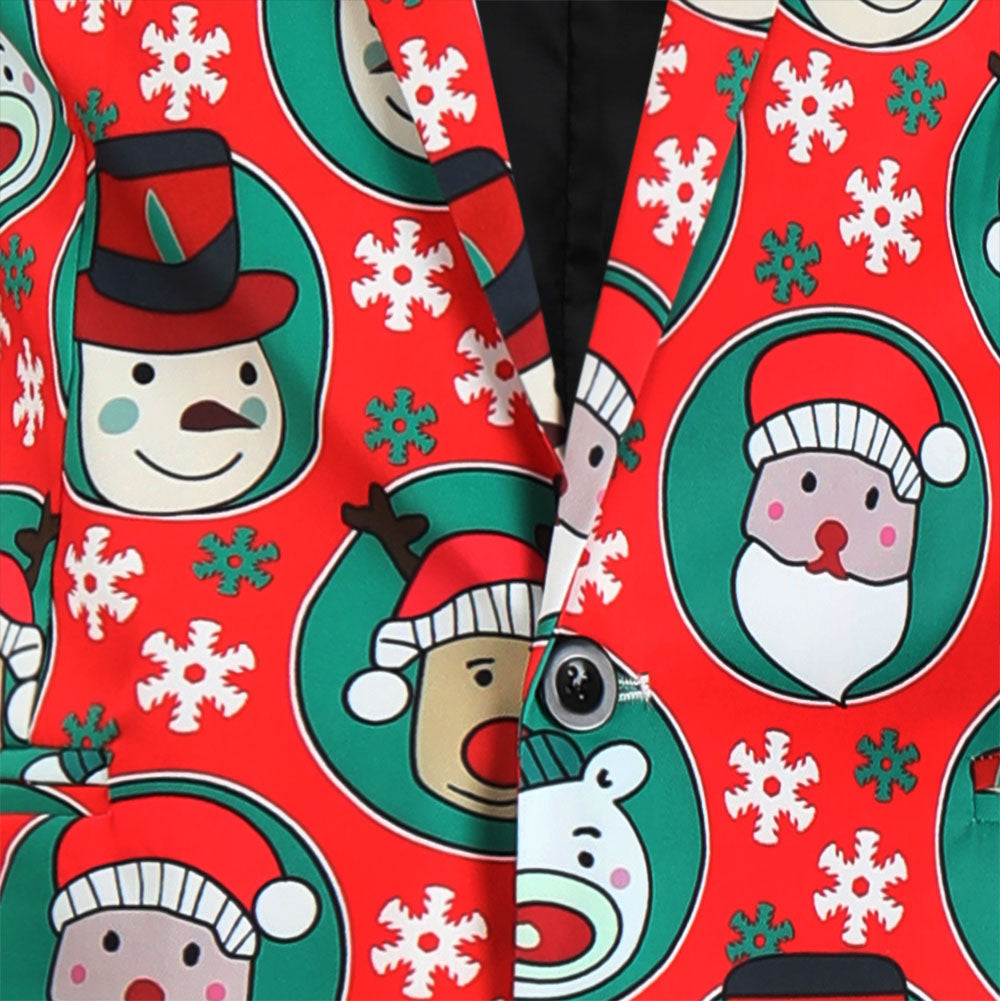 Men's Christmas Print Blazer #X638 - Blazers | Multicolour / M