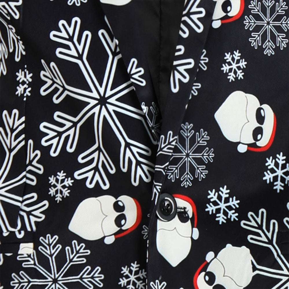 Men's Christmas Printed Suit #2TZ642 - Suits | Black / M
