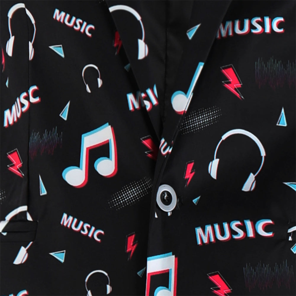 Men’s Melody Print Suit #2TZ-XX1133 - Suits | Multicolour / M