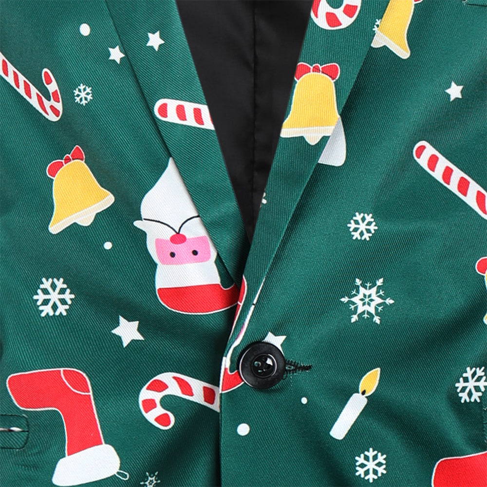 Men's Christmas Print Blazer #X38 - Blazers | Multicolour / M