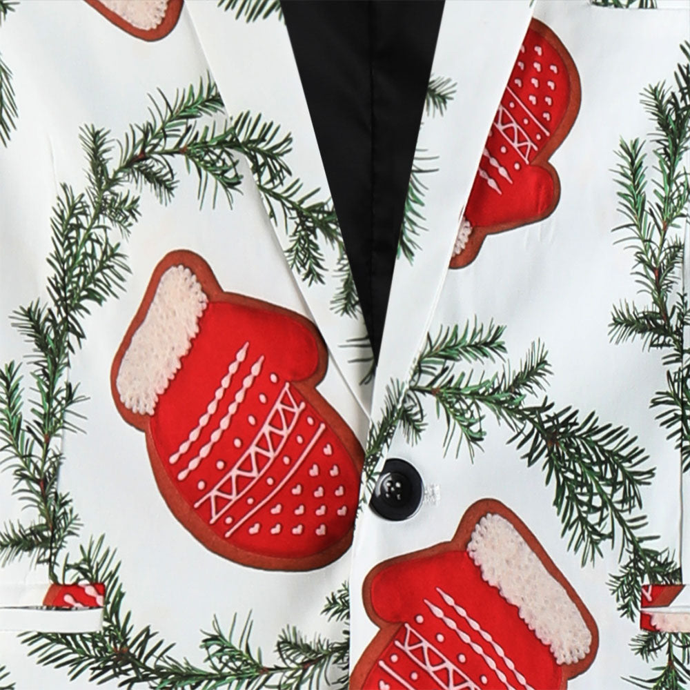 Men's Christmas Gloves Print Suit #2TZ651 - Suits | Multicolour / M