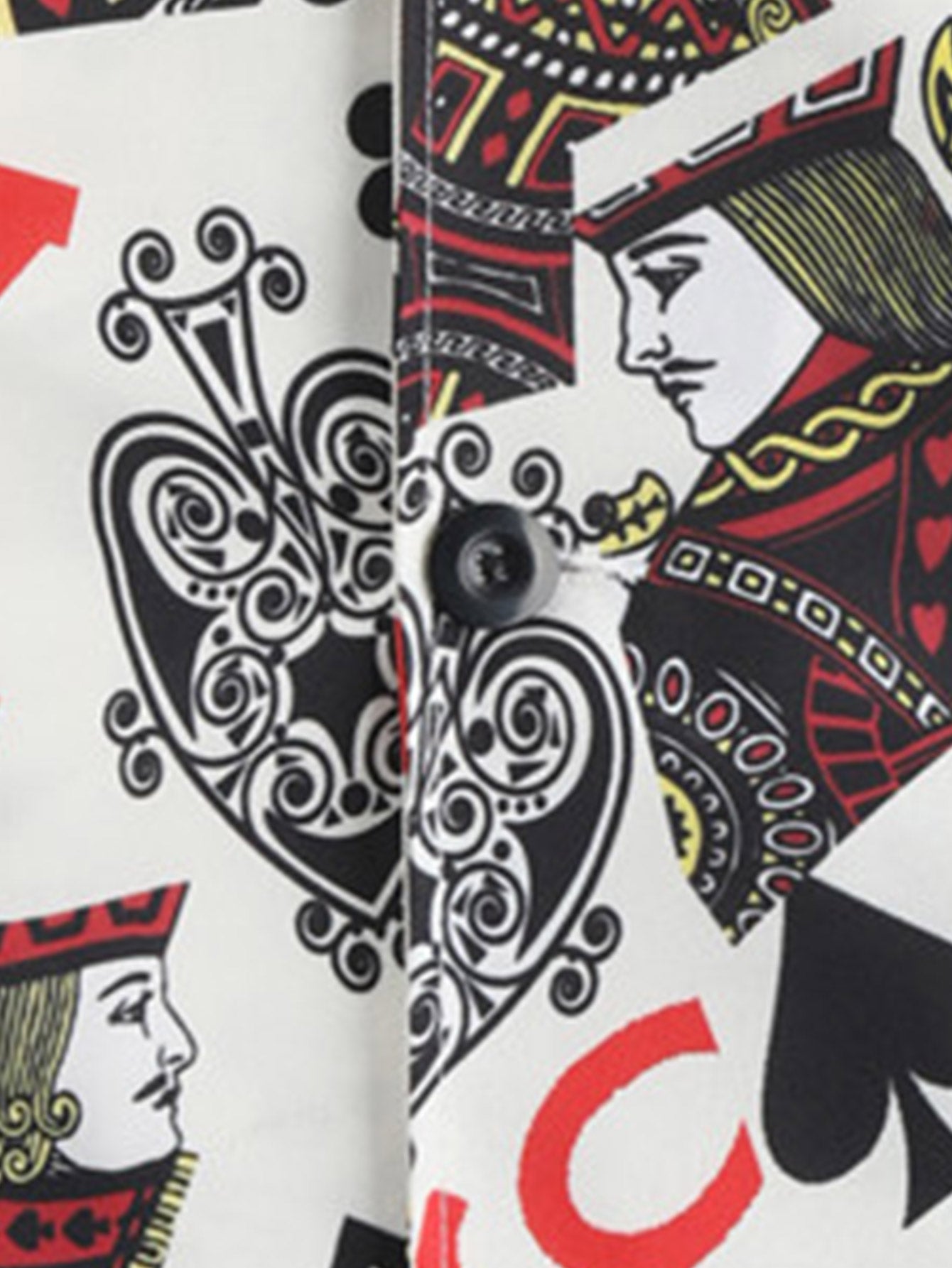 Men's Poker Print Vest Suit - Vests | Multicolour / M