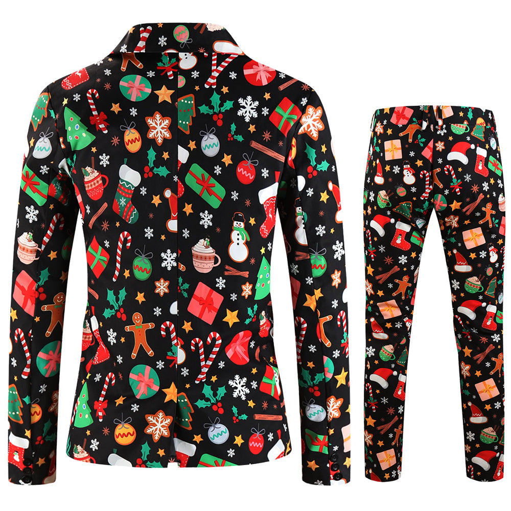 Men's Christmas Printed Suit #2TZ655 - Suits | Multicolour / M