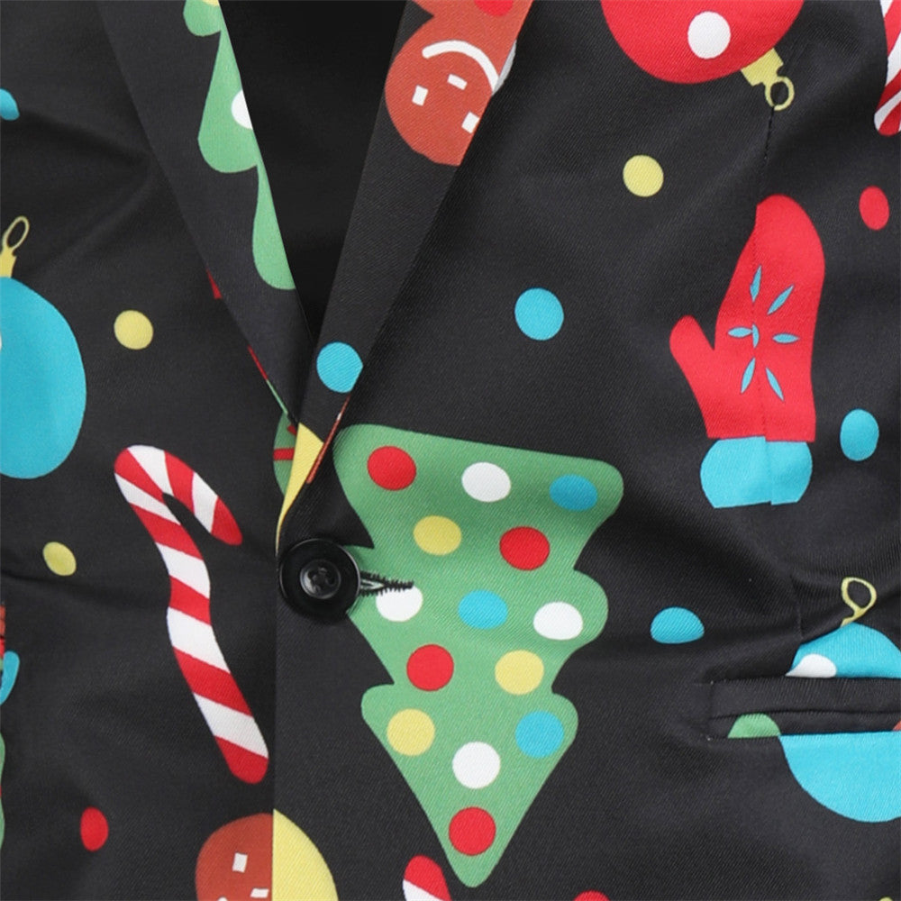 Men's Christmas Printed Suit #2TZ32 - Suits | Multicolour / M