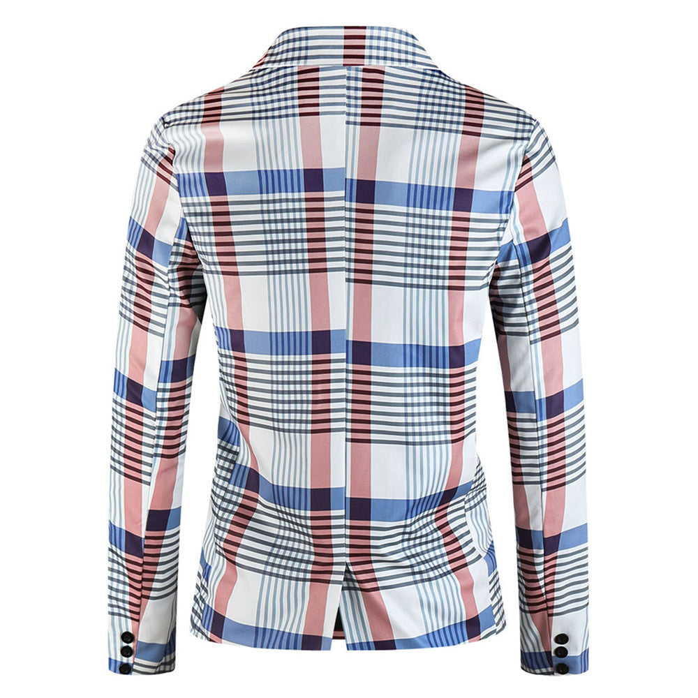Men's Plaid Check Suit #2TZ6023 - Suits | Multicolour / M