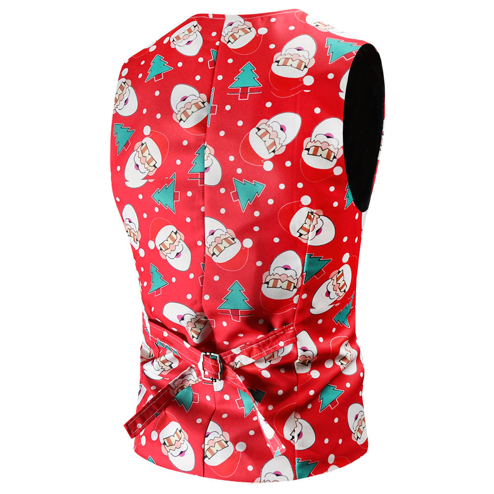 Men's Christmas Printed Vest Suit #2TZMK54 - Suits | Multicolour / M