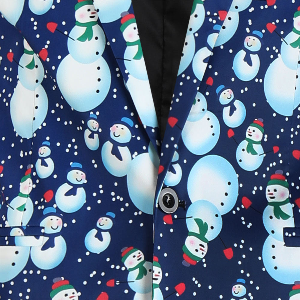 Men's Christmas Three-Piece Suit #3TZMK645 - Suits | Blue / M