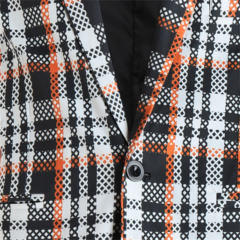 Men's Plaid Blazer #X6107 - Blazers | Multicolour / M