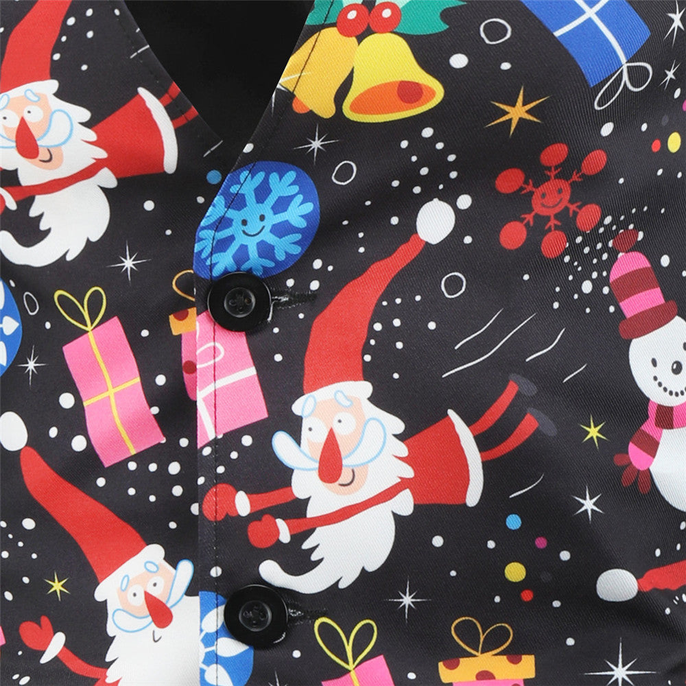 Men's Christmas Colorful Print Vest #MJ027 - Vests | Multicolour / M