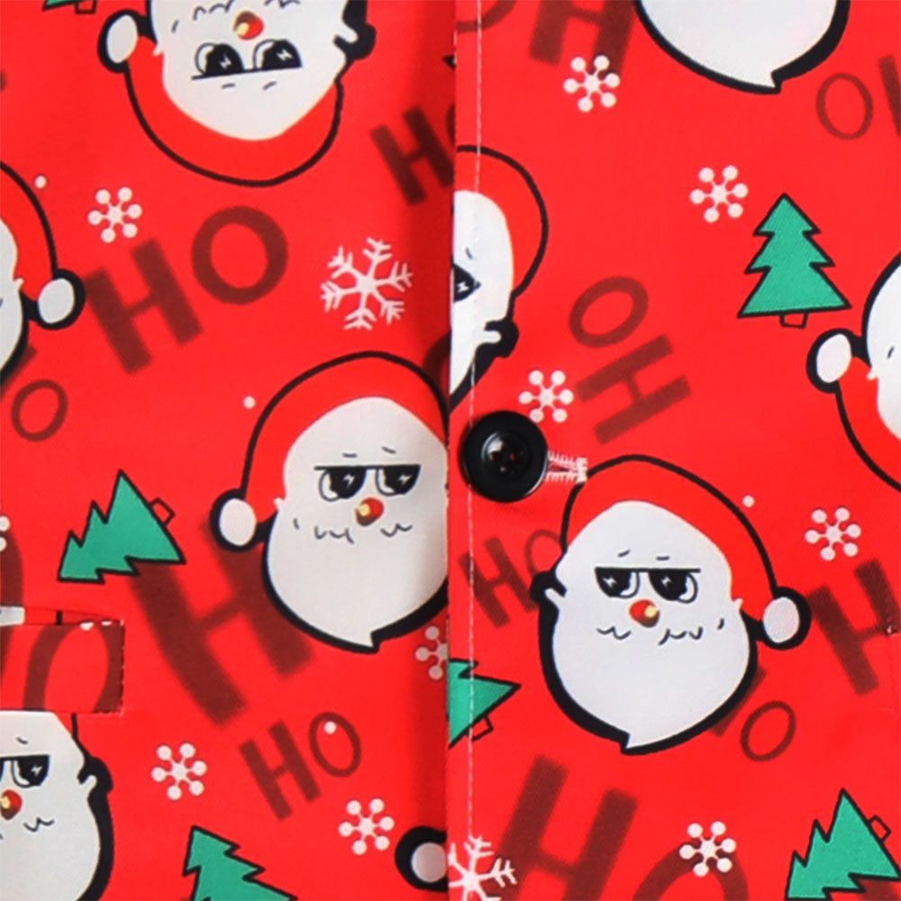 Men's Christmas Printed Vest Suit #2TZMK621 - Suits | Red / M