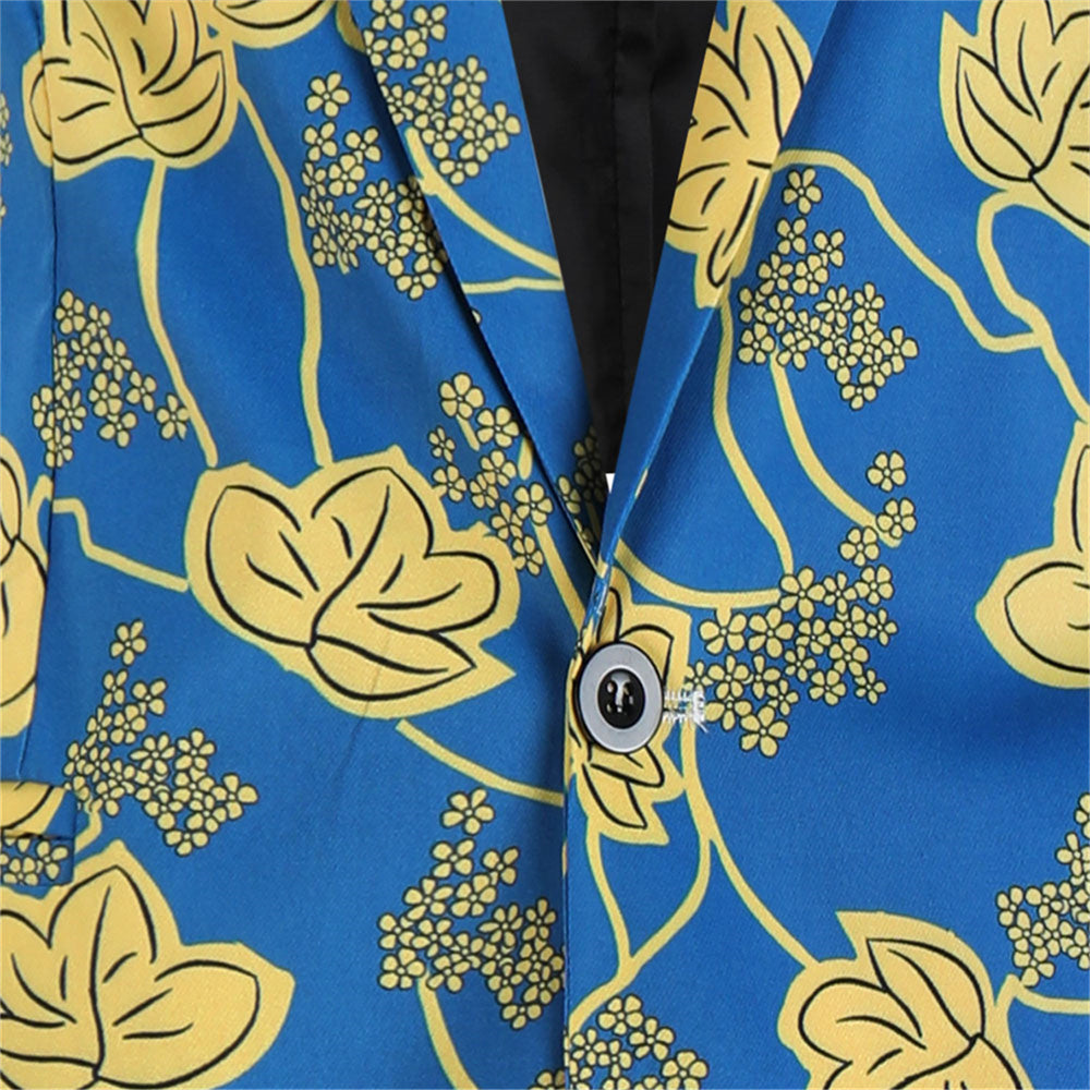 Men's Elegant Printed Blazer #X323 - Blazers | Multicolour / M