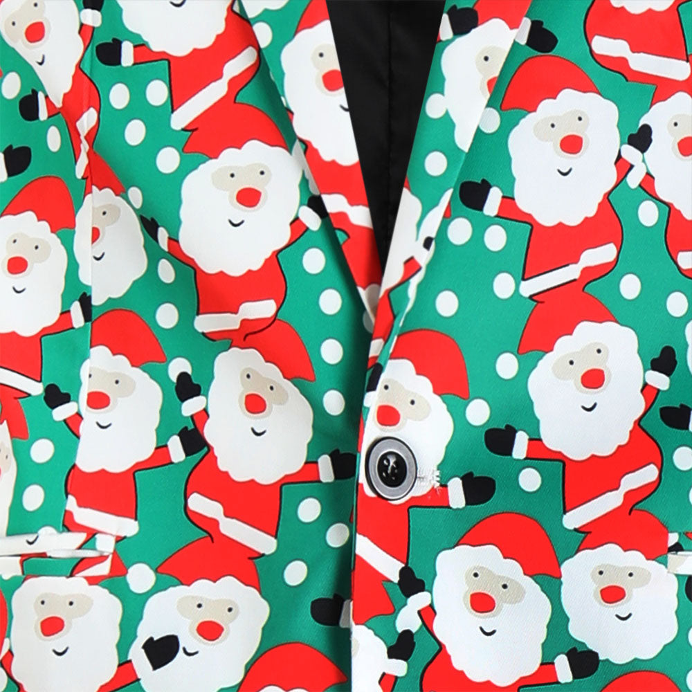 Men's Christmas Print Blazer #X632 - Blazers | Multicolour / M