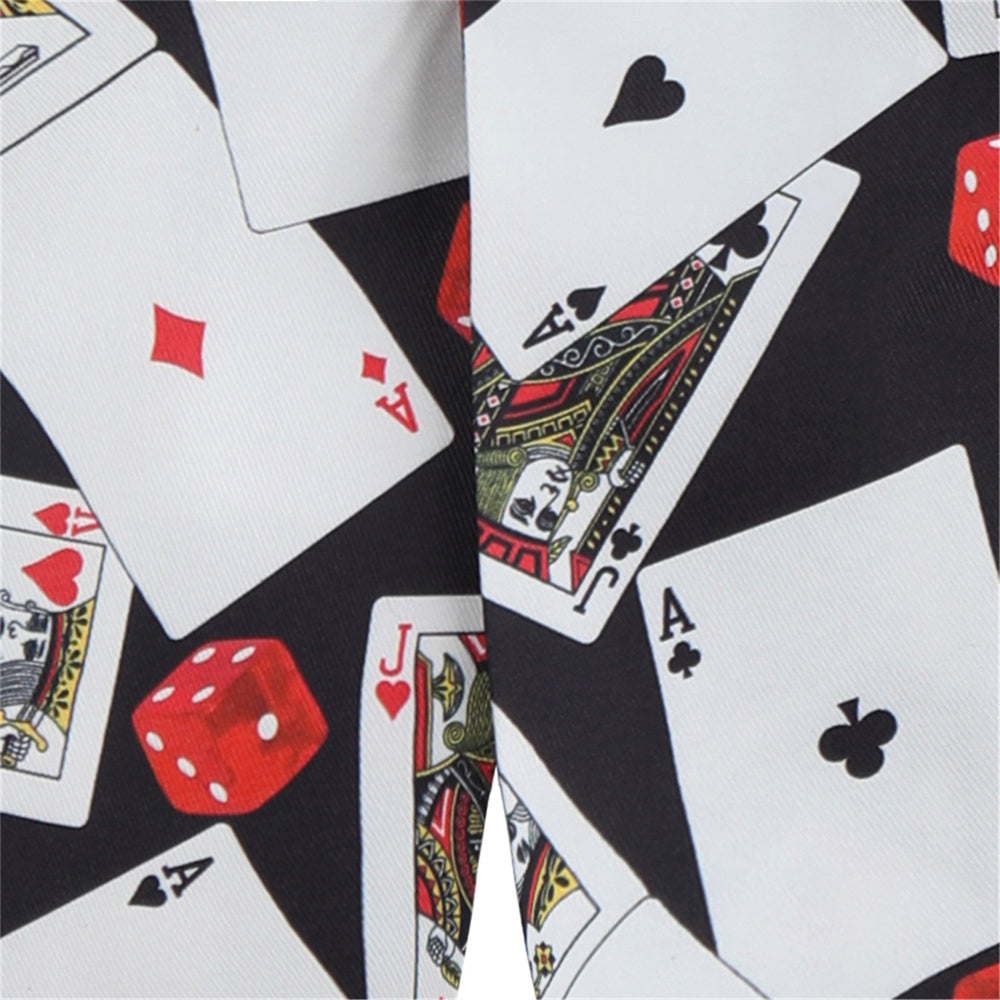 Men’s Casino Print Blazer – Poker & Dice Party Suit Jacket - Blazers | Multicolour / M