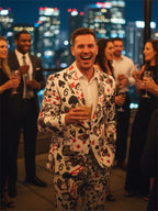 Casino Card Print Suit Set