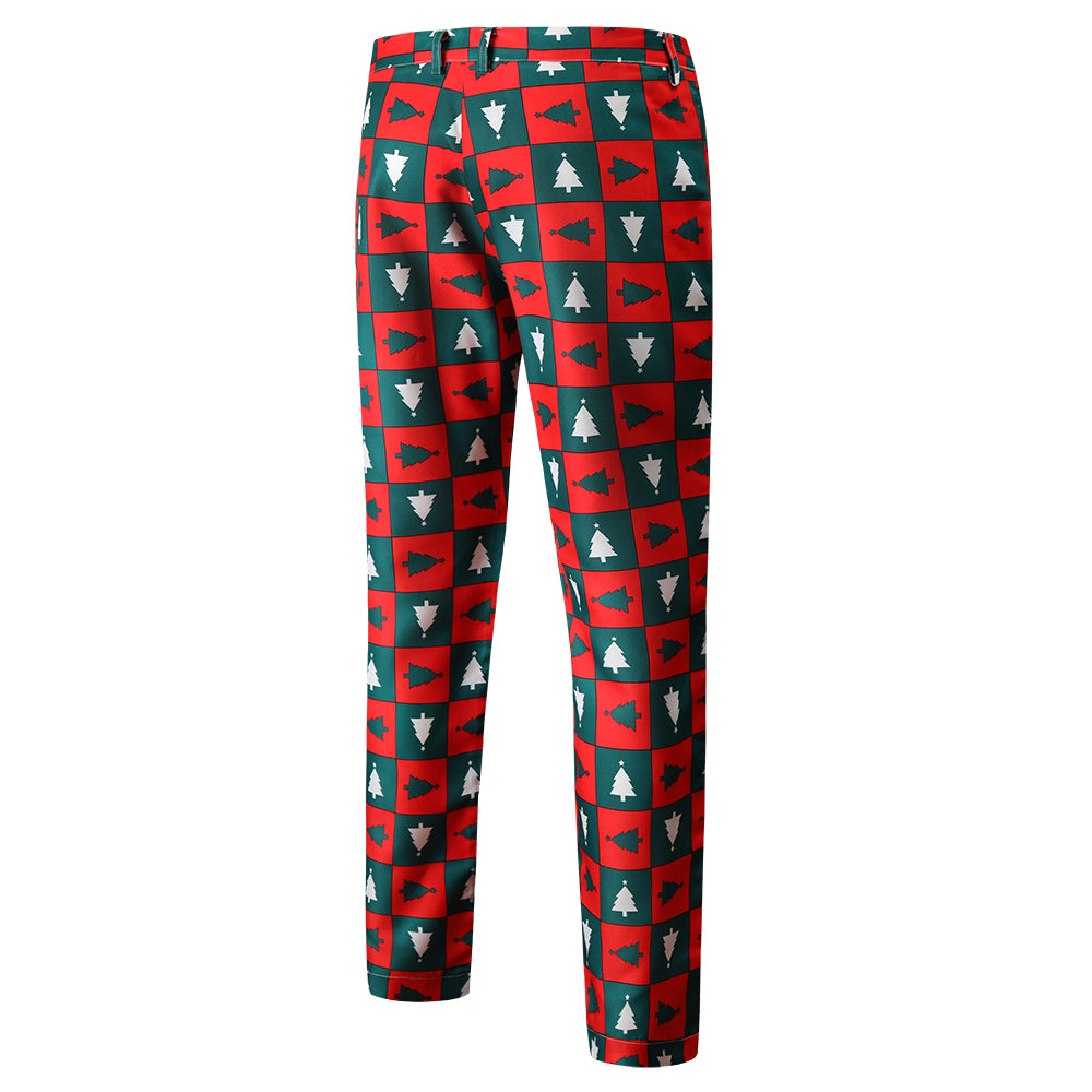Men's Christmas Printed Vest Suit #2TZMK43 - Suits | Multicolour / M