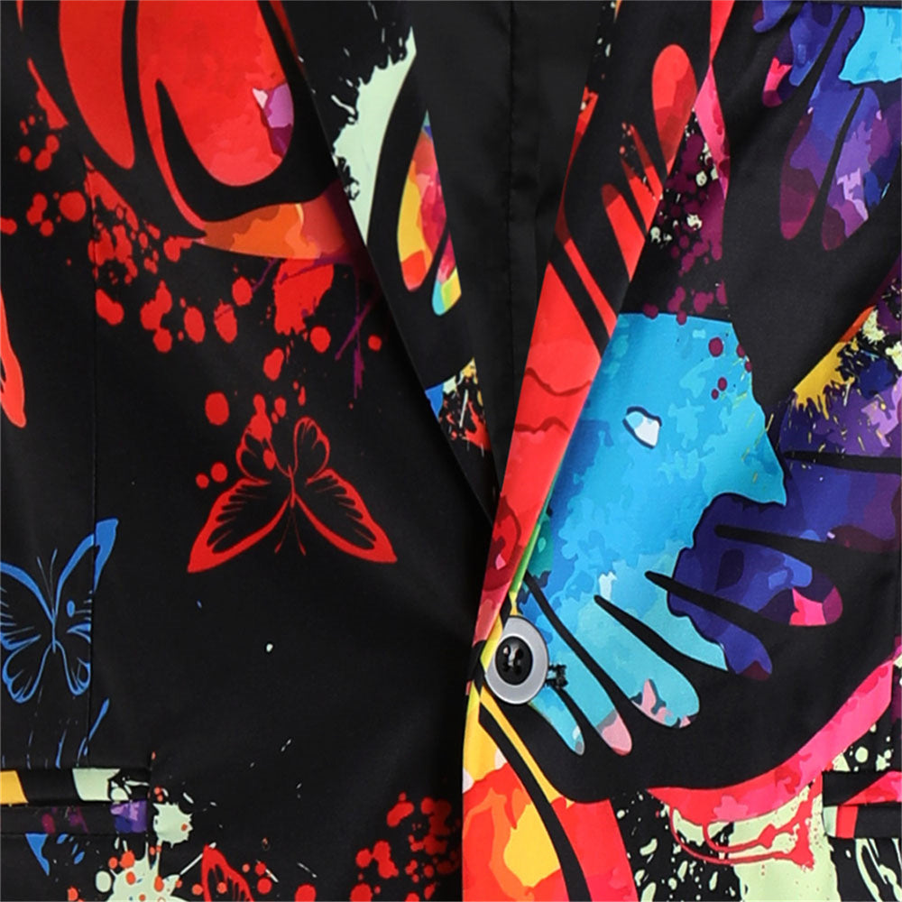 Men’s Colorful Floral Blazer #X1208 - Blazers | Multicolour / M
