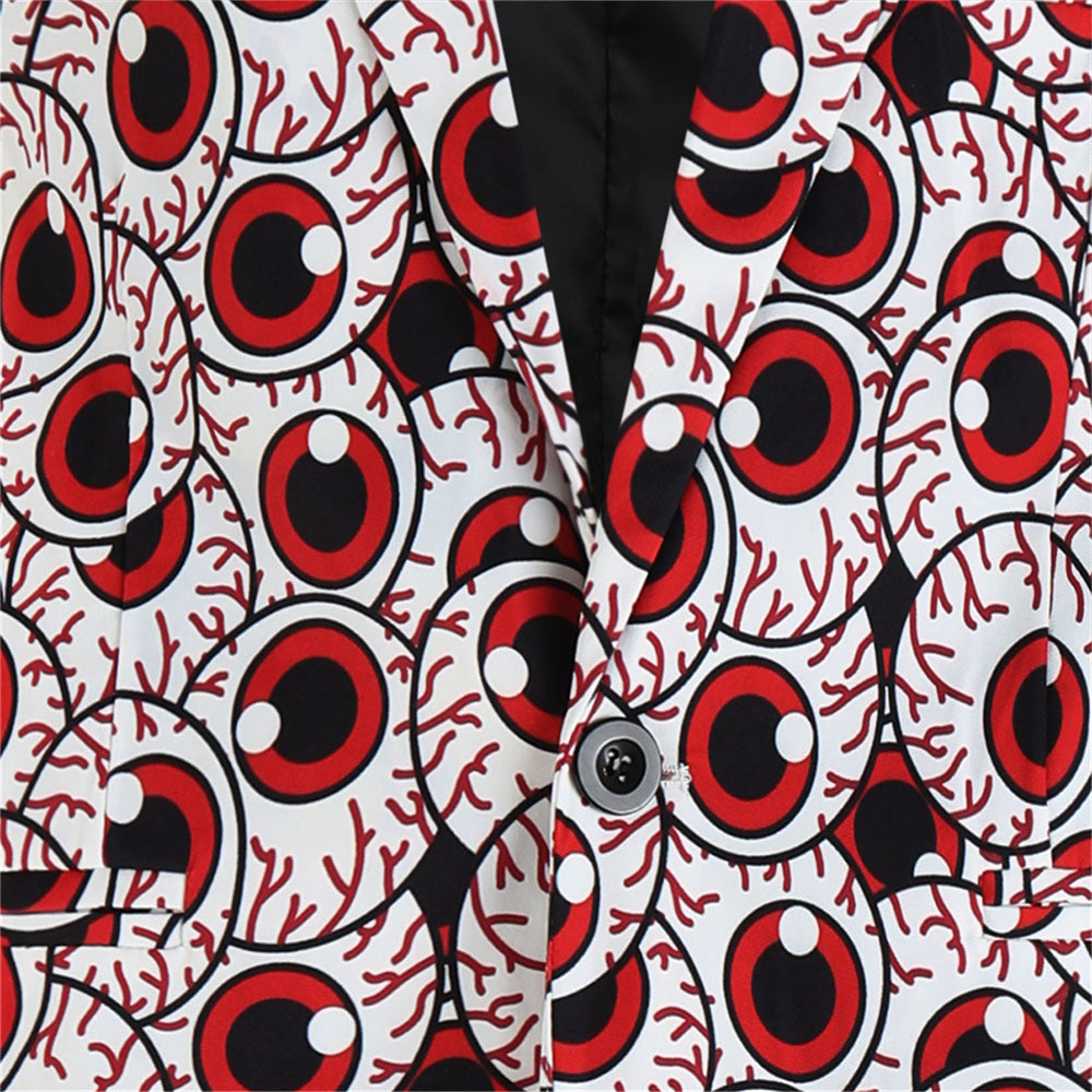 Men's Halloween Eyeball Blazer #X120 - Blazers | Multicolour / M