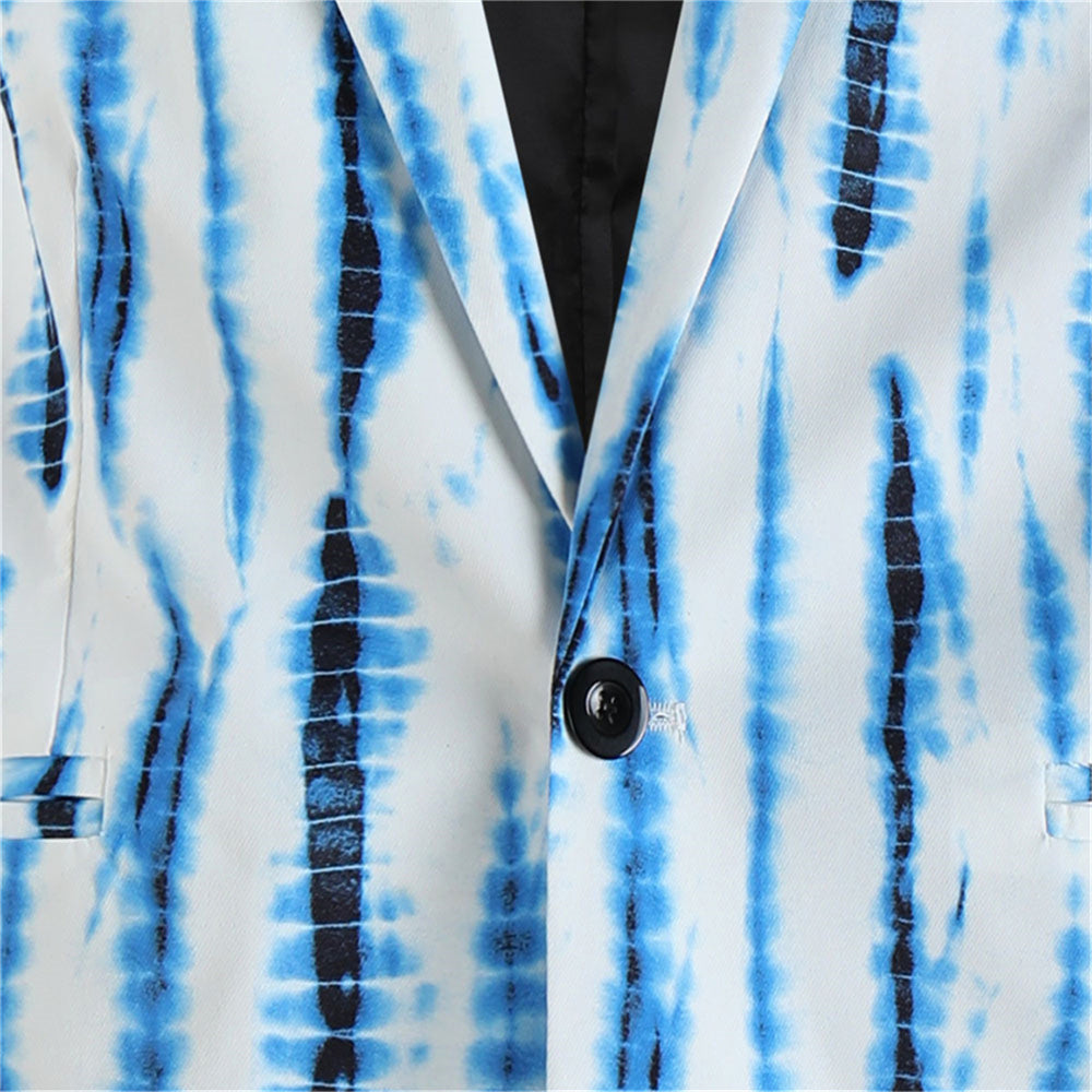 Men's Modern Artistic Blazer #X337 - Blazers | Blue / M