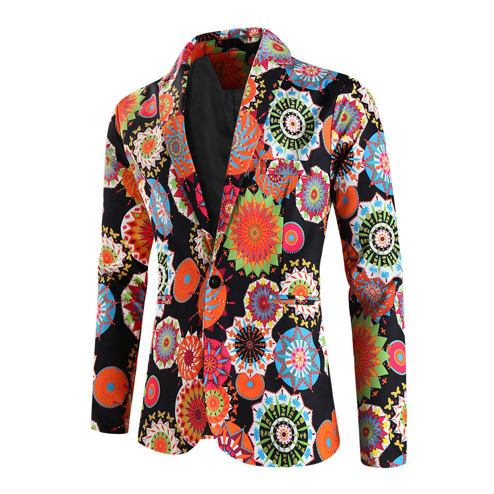 Men’s Colorful Floral Blazer #X1211 - Blazers | Multicolour / M