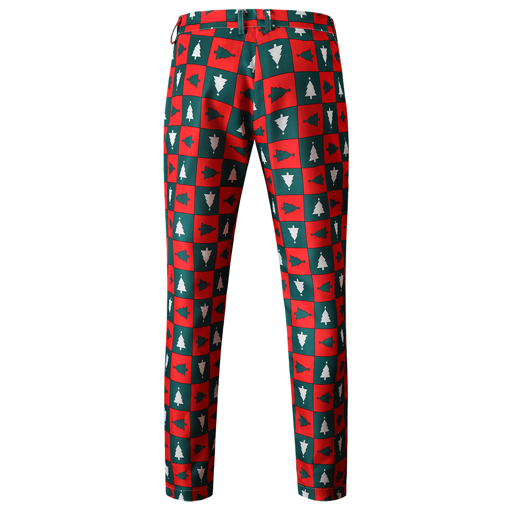 Men's Christmas Plaid Printed Suit #2TZ43 - Suits | Multicolour / M