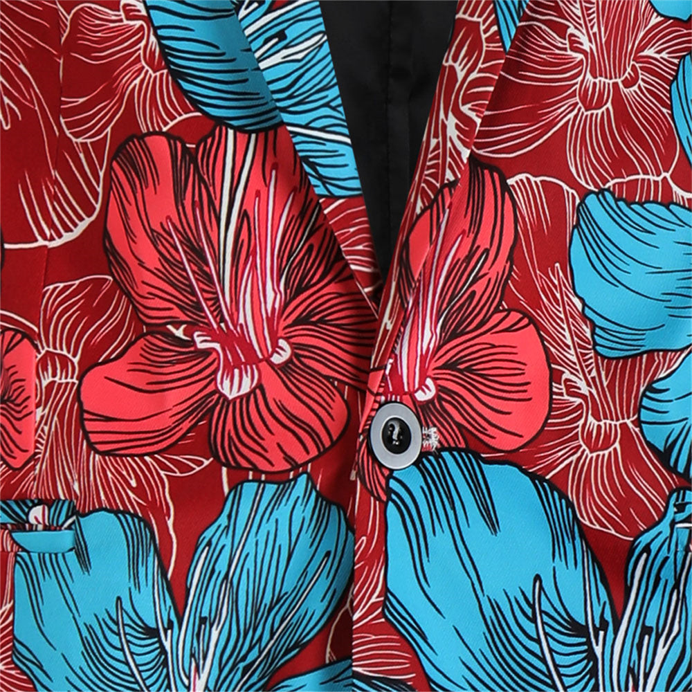 Men's Vintage Floral Blazer #X322 - Blazers | Multicolour / M