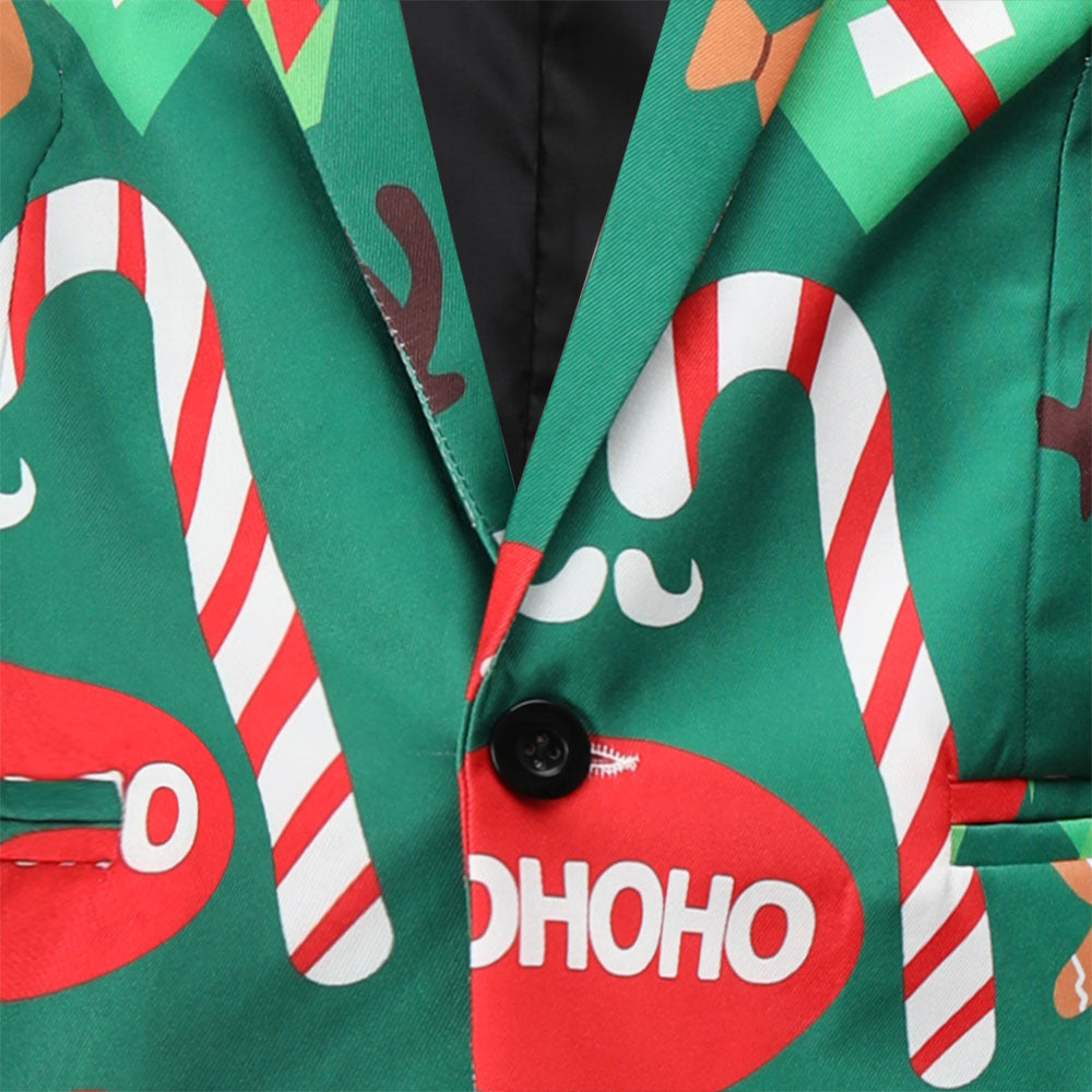 Men's Colorful Christmas Print Suit #2TZ50 - Suits | Multicolour / M