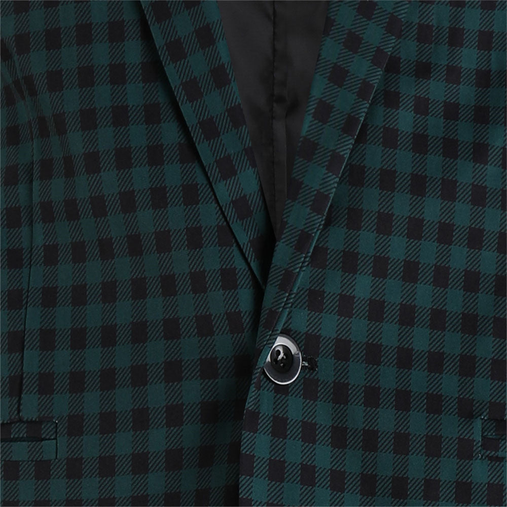 Men’s Plaid Suit #2TZ6032 - Suits | Royal Blue / M