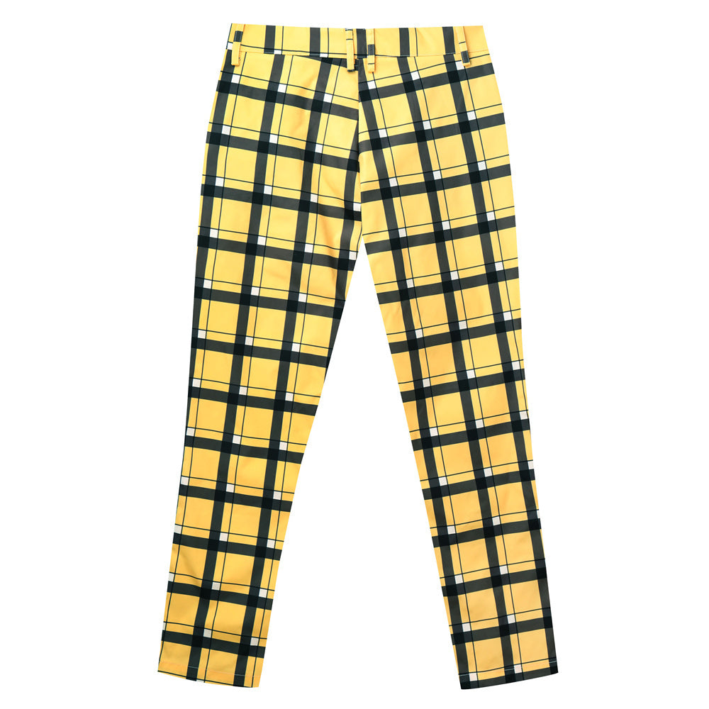 Men’s Timeless Check Pants #XK6020 - Pants | Yellow / S