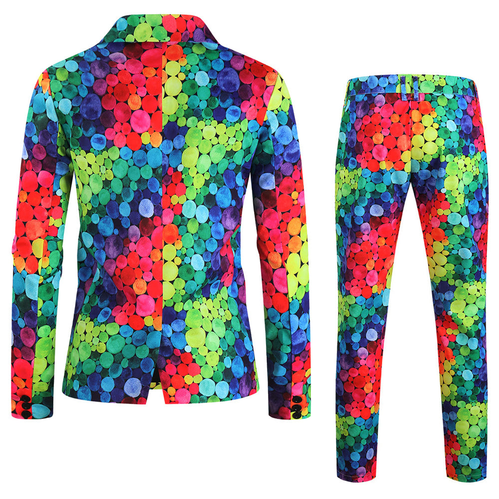 Men's Multi-Color Printed Suit #2TZ234 - Suits | Multicolour / M